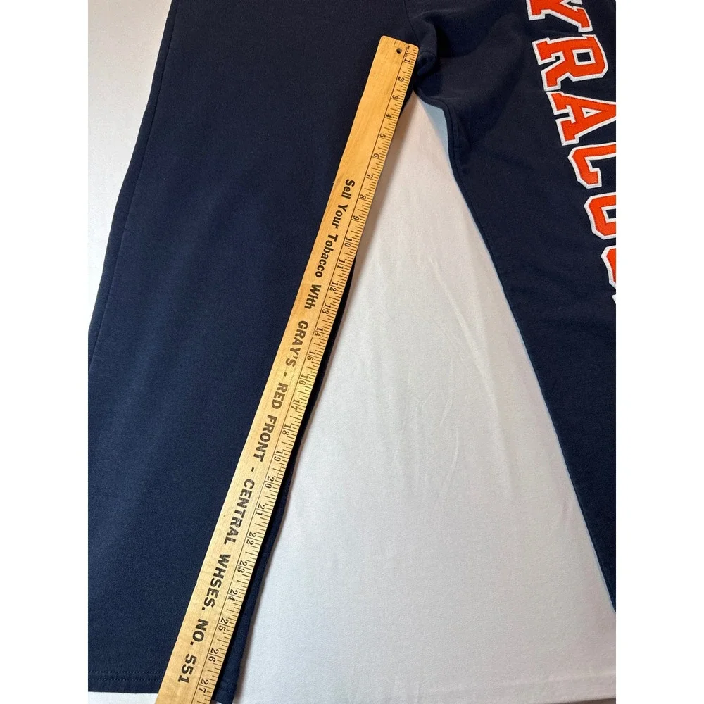 Champion Syracuse University Sweatpants Navy Blue Orange Graphic Mens Small